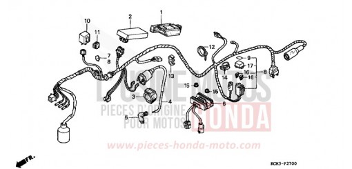 IMPIANTO ELETTRICO XLR125RW di 1998